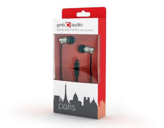Gmb Ήχος Μεταλλικά ακουστικά με μικρόφωνο ασημί MHS-EP-CDG-S