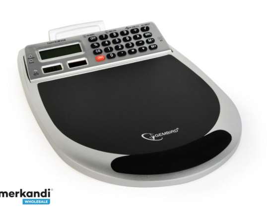 Tappetino per mouse Gembird con un built-in 3Port Hub Card Reader Calculator MP-