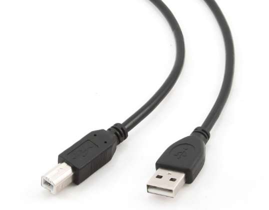 CableXpert USB 2.0 AM vidlice a BM zástrčka 3m CCP-USB2-AMBM-10
