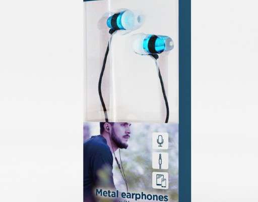 Gembird in-ear hodetelefoner med mikrofon blå MHS-EP-002