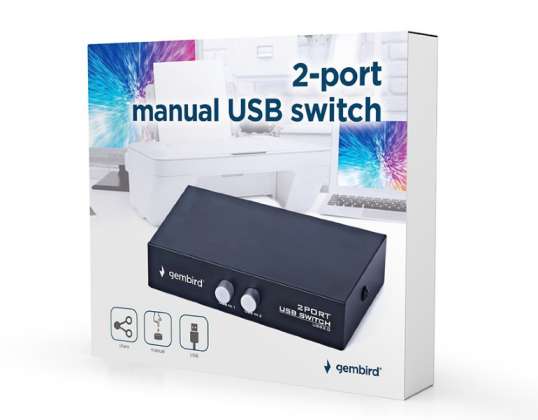 Gembird 2-port manual USB switch DSU-21