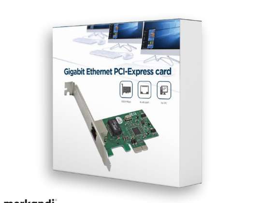 Cartão Gembird Gigabit Ethernet PCI-Express Realtek chipset NIC-GX1