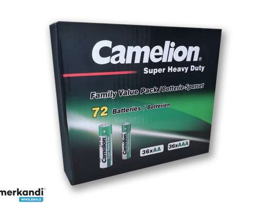 Camelion batterisparer Super Heavy Duty (72 stk.=36xAA, 36xAAA)