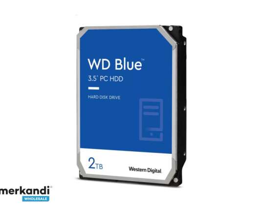 WD Blå - 3,5 tum - 2000 GB - 7200 RPM WD20EZBX