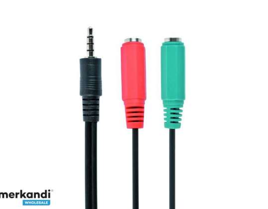 CableXpert 3.5mm Audio + Cable adaptador de micrófono 0.2m CCA-417