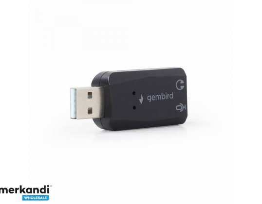 "Gembird" USB stereofoninė garso plokštė "Virtus" juoda SC-USB2.0-01