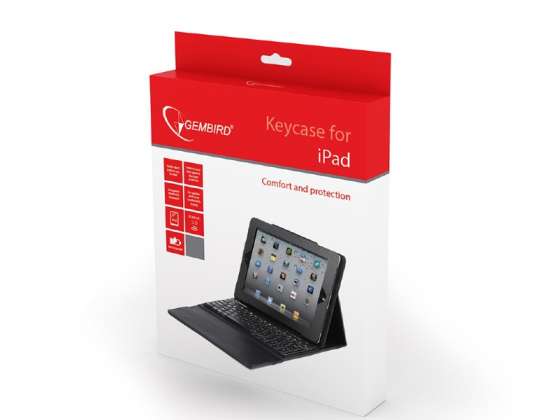 Gembird Leather Case met toetsenbord voor iPad 2 US Layout TA-KBT97-001