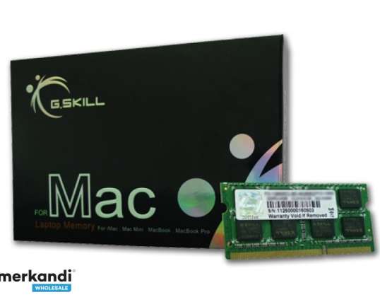 G.Skill 4GB DDR3-1066 SQ MAC - 4GB - 1 x 4GB - DDR3 - 1066MHz - 204-kontaktiline SO-DIMM FA-8500CL7S-4GBSQ