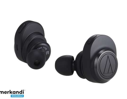 Audio-Technica Headphones - In-Ear - Black - Binaural - Wireless - Micro USB ATH-CKR7T