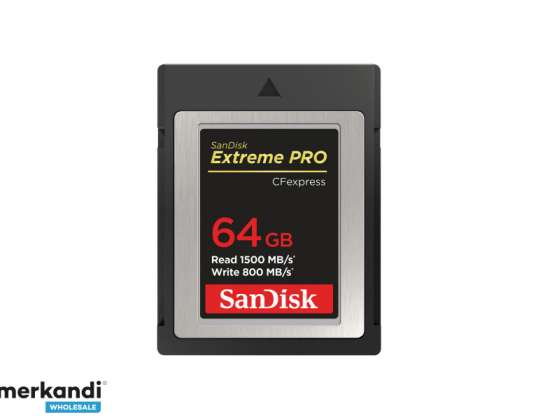 Sandisk 64 ГБ CF Express Extreme PRO [R1500MB/W800MB] SDCFE-064G-GN4NN