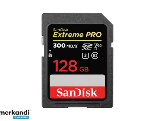 SanDisk Extreme PRO SDXC -KORTTI 128GB UHS-II V90 300MB/s SDSDXDK-128G-GN4IN