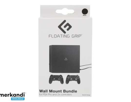 Floating Grip Playstation 4 Pro and Controller Wall Mount   Bundle  Black    FG0125   PlayStation 4