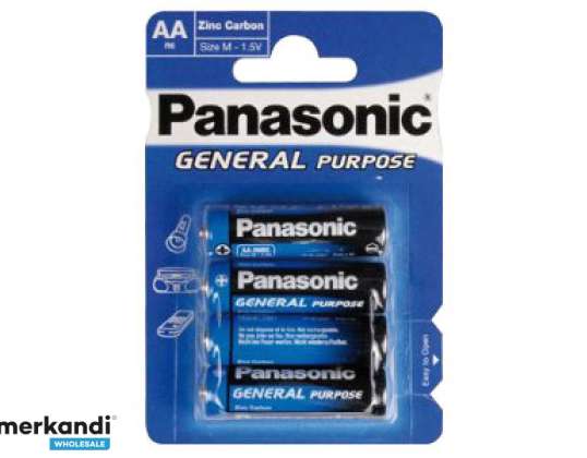 Panasonic batería (Azul) R6 general Mignon AA (4 unidades)