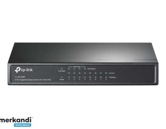 TP-LINK Switch unmanaged 4 x 10/100/1000 (PoE) TL-SG1008P