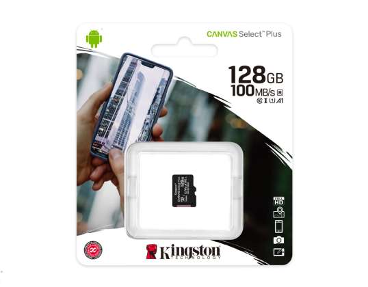 "Kingston MicroSD" 128 GB "Kingston SDXC Canvas+" (10 klasė) o.Ad SDCS2 / 128GBSP