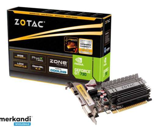 Zotac GT730 Vyöhyke 2048MB, PCI-E, DVI, HDMI, LP, pass ZT-71113-20L