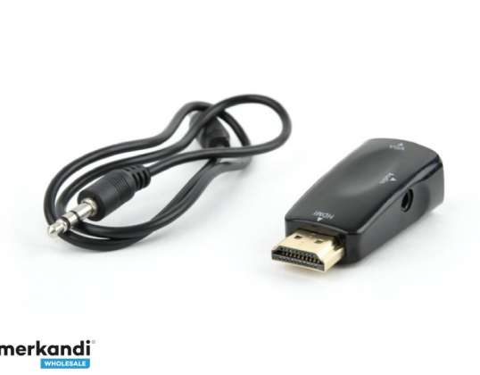 CableXpert VGA DB15 - HDMI 19 pin - Black AB-HDMI-VGA-02