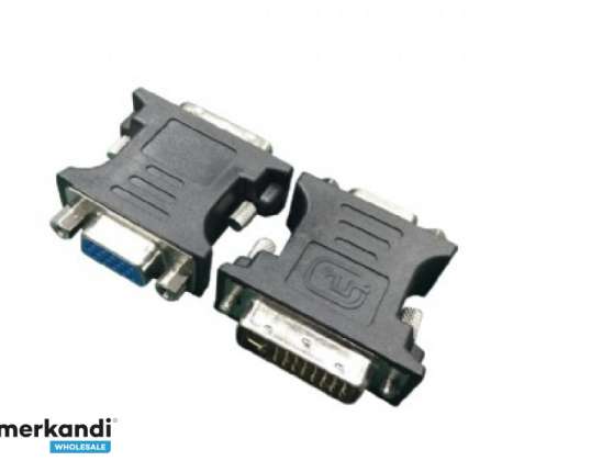CableXpert DVI-A - VGA 15-nastainen - musta - metallinen A-DVI-VGA-BK