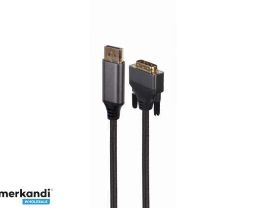 KabloXpert DisplayPort-DVI adaptör kablosu Premium 1,8 m - CC-DPM-DVIM-4K-6