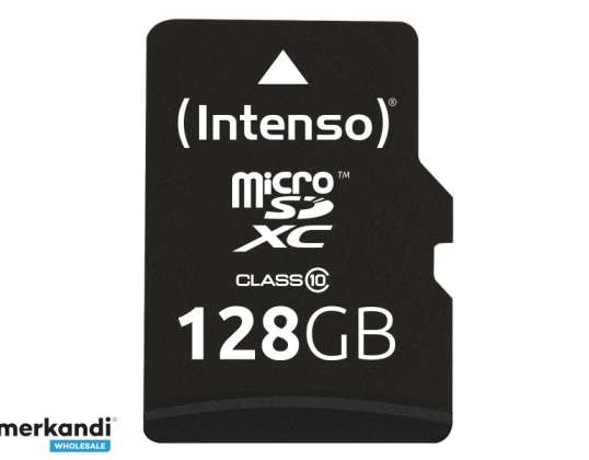 Intenso 128 GB - MicroSDXC - Class 10 - 40 MB/s - Black 3413491