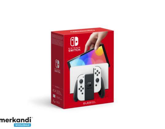 Nintendo Switch -konsoli OLED ja Joy-Con mustavalkoinen