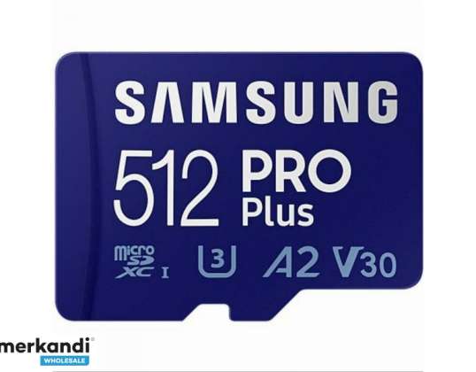 Samsung EFLASH SDXC Mikrokort 512GB PRO Plus klasse 10 - MB-MD512KA / EU