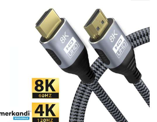 CableXpert HDMI Kablosu, Ethernet, 8K Serisi, CCB-HDMI8K-1M