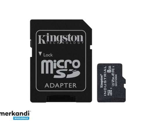Cartão pSLC industrial Kingston 8 GB microSDHC C10 A1 + Adaptador SD SDCIT2/8 GB