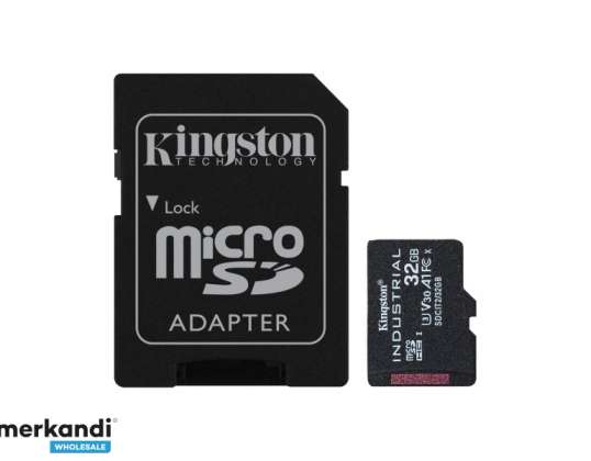 Kingston 32GB industriële microSDHC C10 A1 pSLC-kaart+ SD-adapter SDCIT2/32GB