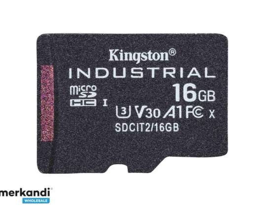 Kingston microSDHC 16GB Industrieel 100MB/s SDCIT2/16GBSP