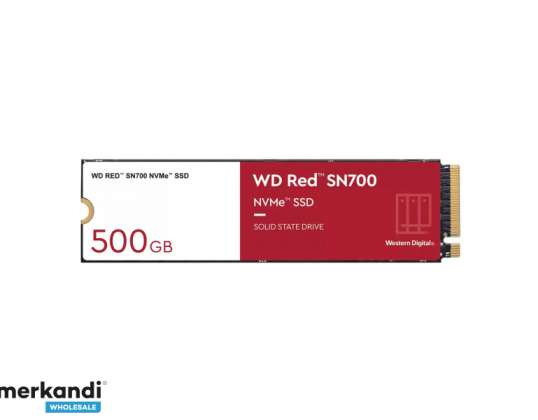 WD SSD Rød SN700 500GB NVMe M.2 PCIE Gen3 - Solid State Disk WDS500G1R0C