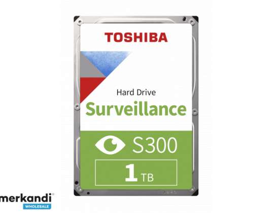 Toshiba HDD S300 novērošana 1TB 5700rpm Sata III 64MB (D) HDWV110UZSVA