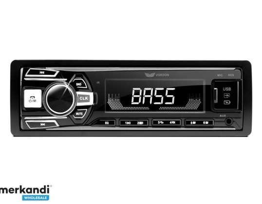 Vordon Car Radio HT-202 s AUX/Bluetooth/Lighting/ISO (crni)