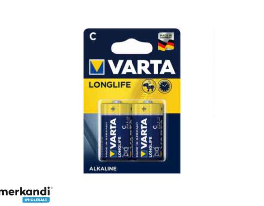 Varta Batterie Longlife Alkaline, Baby C, LR14, 1,5V блистер (2-опаковки)