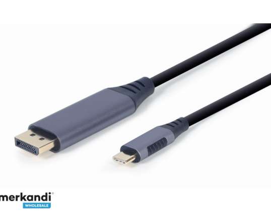 CableXpert USB Typ-C DisplayPort-Adapter,Grau, 1,8 m - CC-USB3C-DPF-01-6