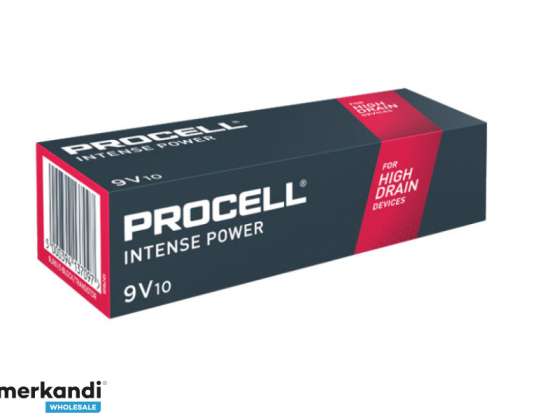 Batterij Duracell PROCELL Intense E-Block, 6LR61, 9V (10-Pack)