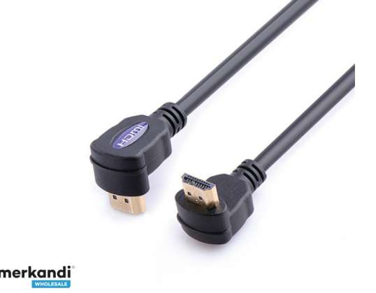 Reekin HDMI-kabel - 2,0 meter - FULL HD 2x 90 grader (høj hastighed m. Ethernet)