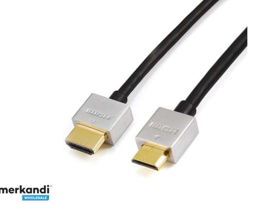 Reekin HDMI-kabel - 1,0 meter - FULL HD Ultra Slim Mini (Hi-Speed w. Eth.)