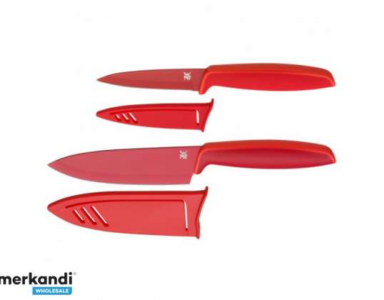 WMF knife set stainless steel red ergonomic touch 18.7908.5100