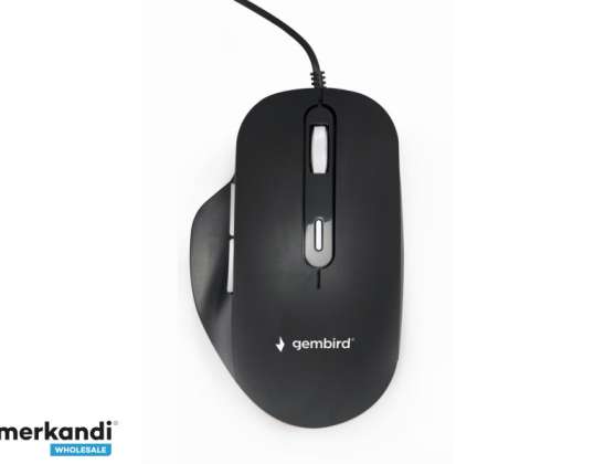 Gembird Optical LED Mouse, USB, black - MUS-6B-02