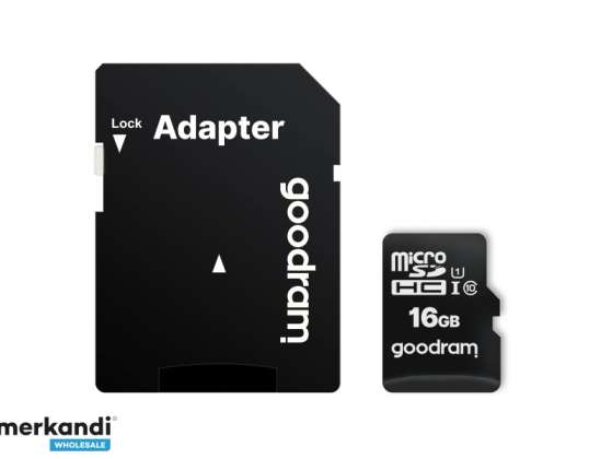 GOODRAM microSDHC 16GB Class 10 UHS-I + adaptér M1AA-0160R12