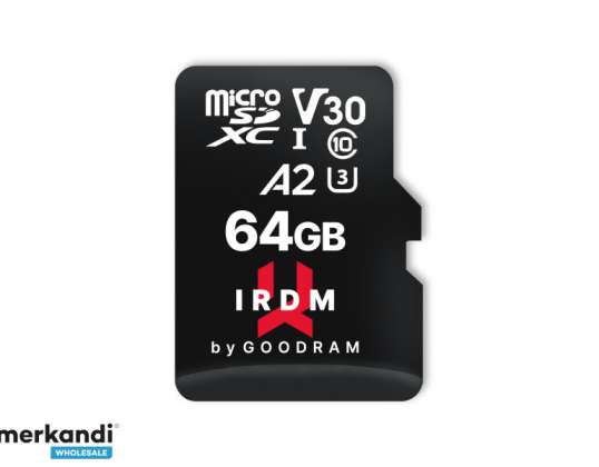 GOODRAM IRDM microSDXC 64GB V30 UHS-I U3 + adaptor IR-M2AA-0640R12