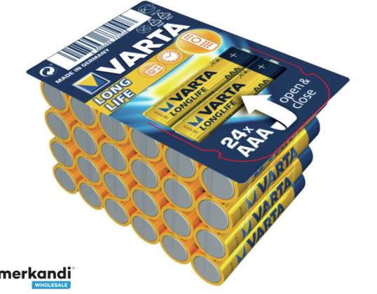 Varta Batterij Alkaline, Micro, AAA, LR06, 1.5V - Longlife (24-Pack)