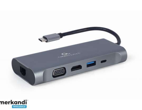 CableXpert USB Type-C 7-в-1 мулти-порт адаптер Hub3.0