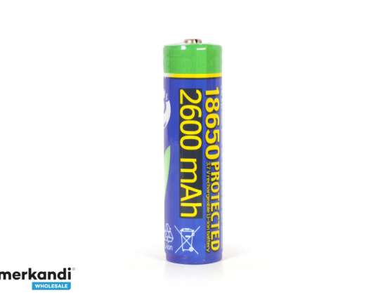EnerGenie Lithium-ion batterij 18650, beschermd, 2600 mAh