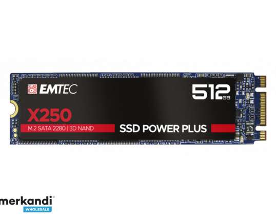 Emtec Intern SSD X250 512GB M.2 SATA III 3D NAND 520MB/sek ECSSD512GX250