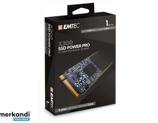 Emtec Вътрешен SSD X300 1TB M.2 2280 SATA 3D NAND 3300MB / сек ECSSD1TX300