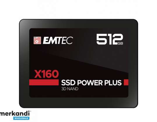 Emtec Internal SSD X160 512GB 3D NAND 2.5 SATA III 520MB/s ECSSD512GNX160