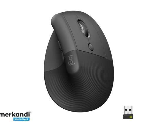 Logitech Mouse LIFT, Wireless, Bolt, Bluetooth, grafit - Vertical Ergo