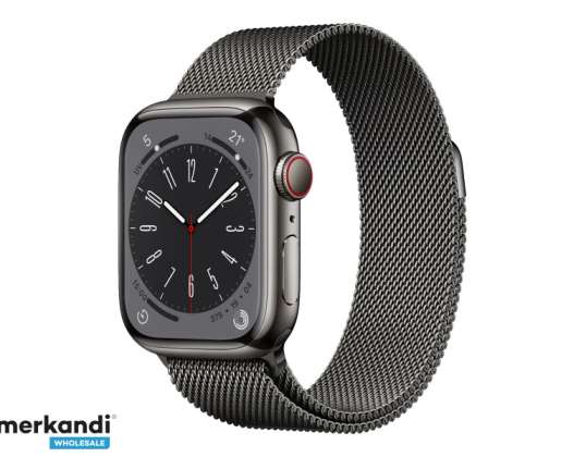 Apple Watch Series 8 GPS Cellular 41mm grafiit roostevabast terasest MNJM3FD/A